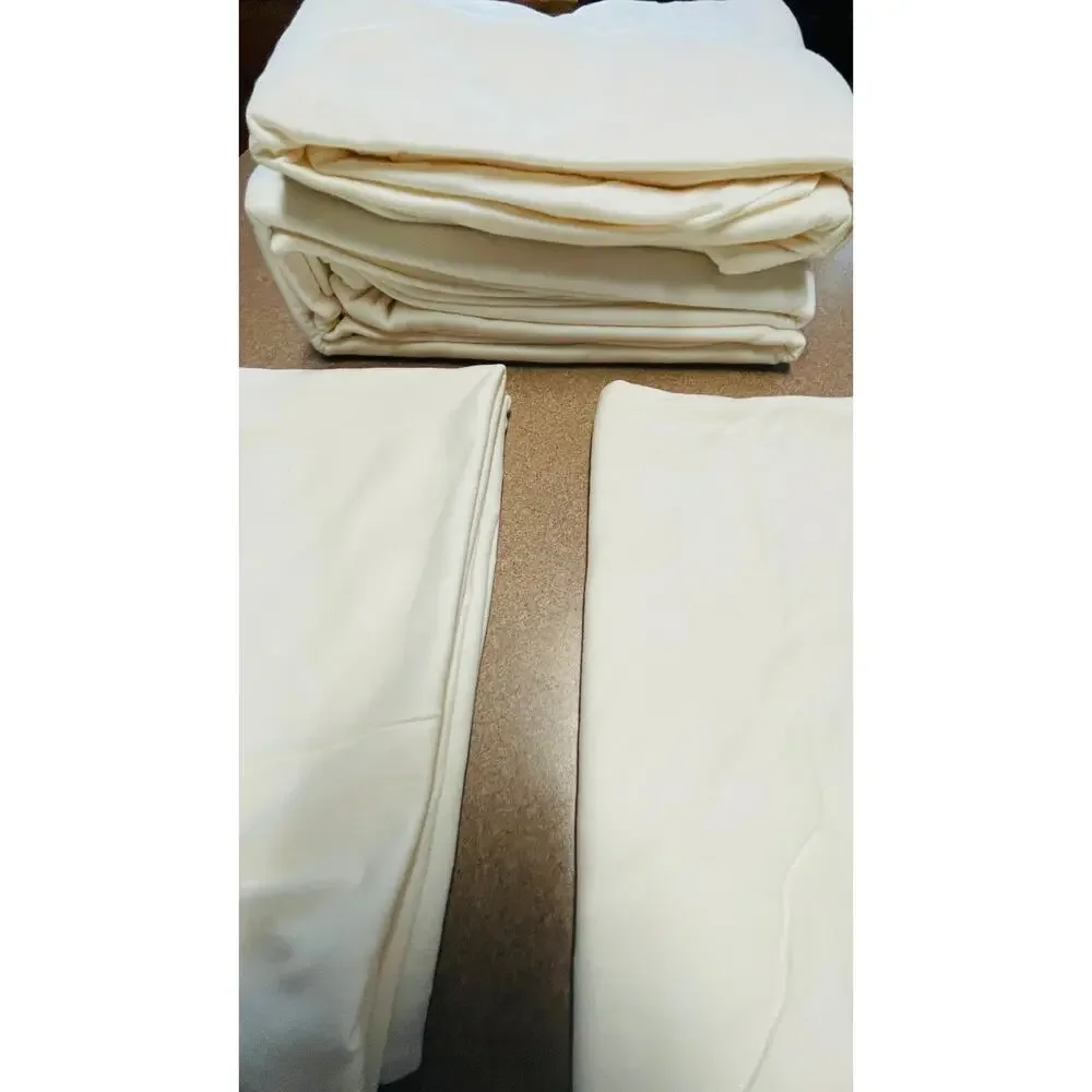 Ella Jayne Jersey Knit Sheet Set Twin XL Ivory 3 Pc Cotton Blend Soft Sheets NEW